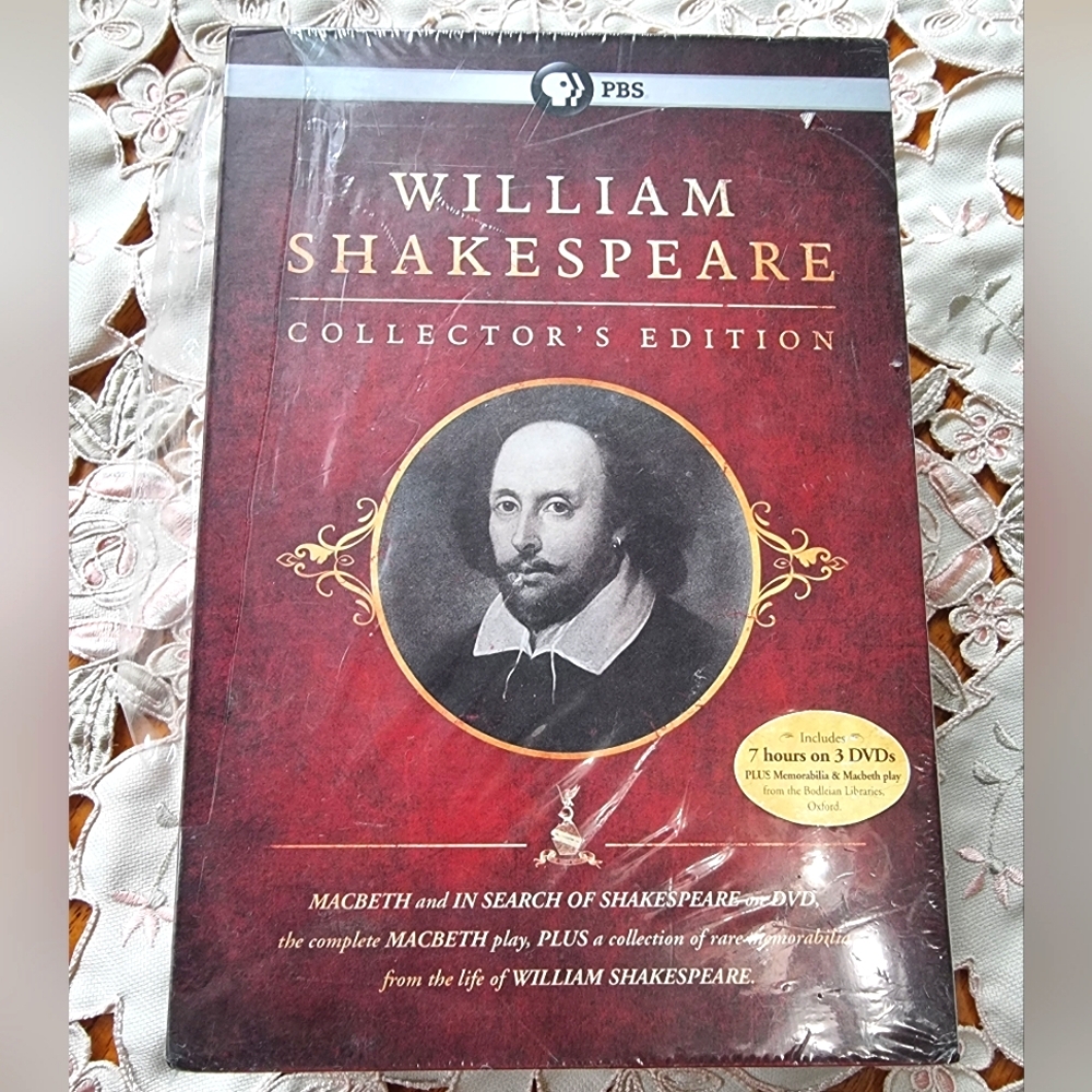 🆕️ William Shakespeare Collector's Edition 7 Hours on 3 DVDs Plus Memorabilia